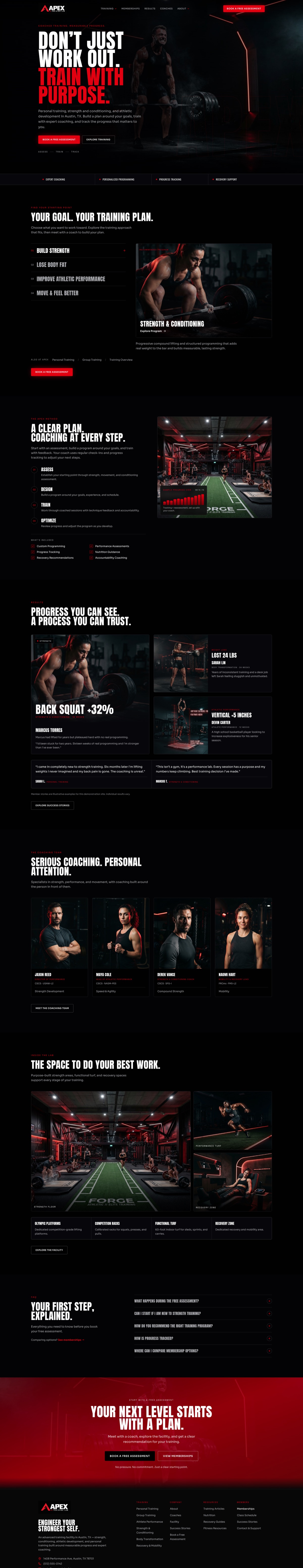 Apex Performance full homepage preview
