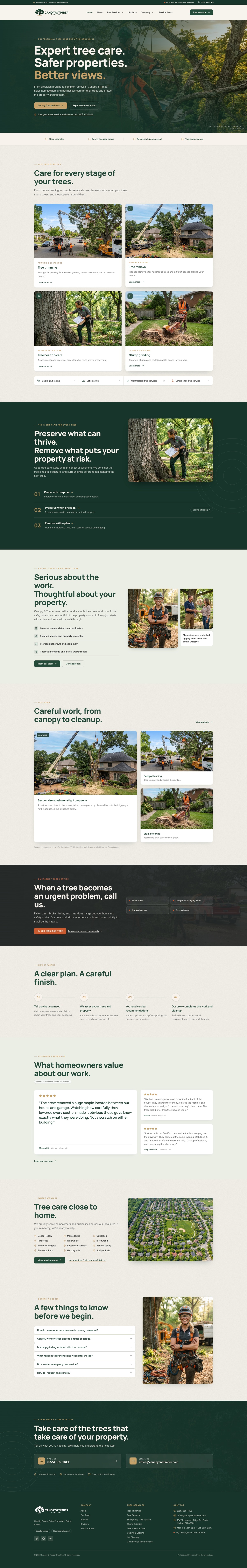 Canopy & Timber full homepage preview