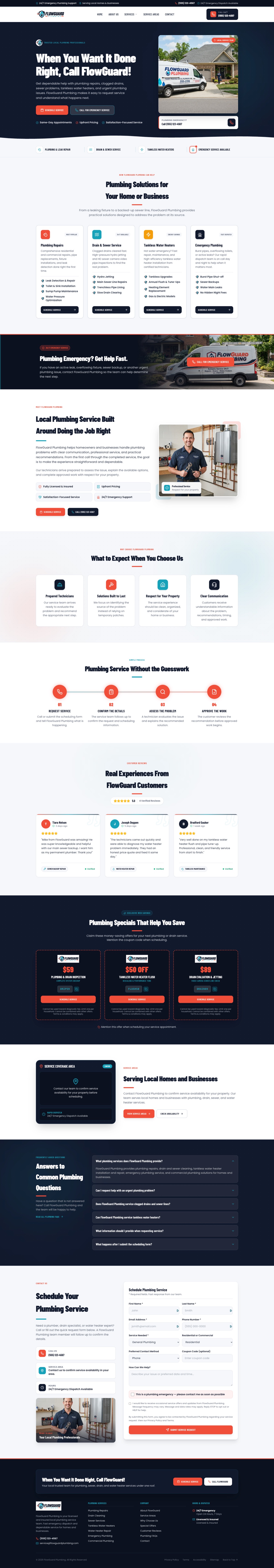 FlowGuard Plumbing full homepage preview